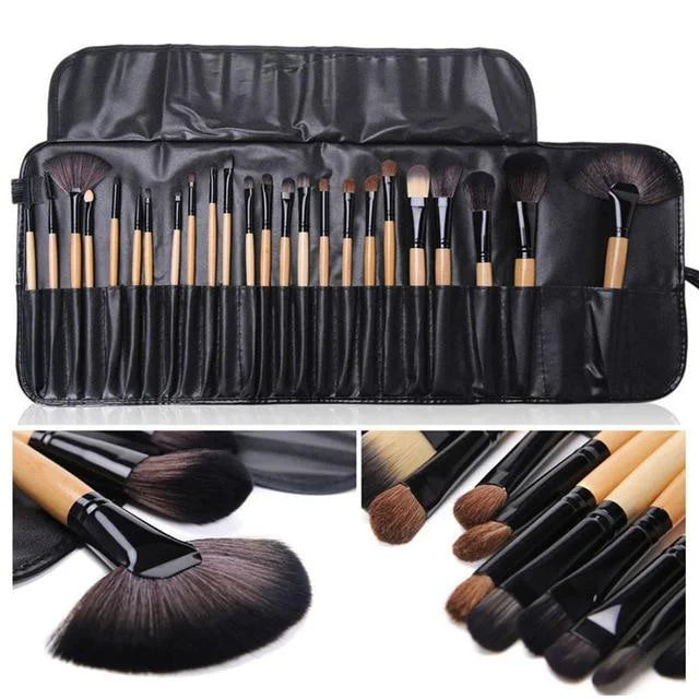 24 Pcs Pro Makeup Brush Set with Pouch