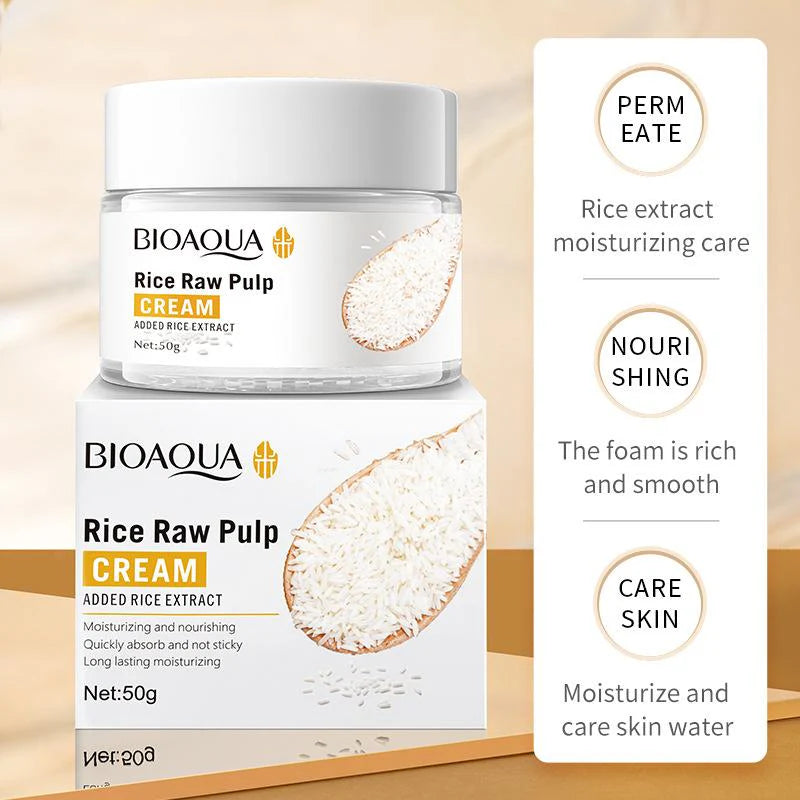 BIOAQUA Rice Raw Pulp Moisturizing Face Cream (50g)