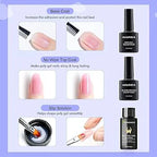 Complete Nude Pink Polygel Nail Kit | 8-Piece Starter Set + UV Lamp