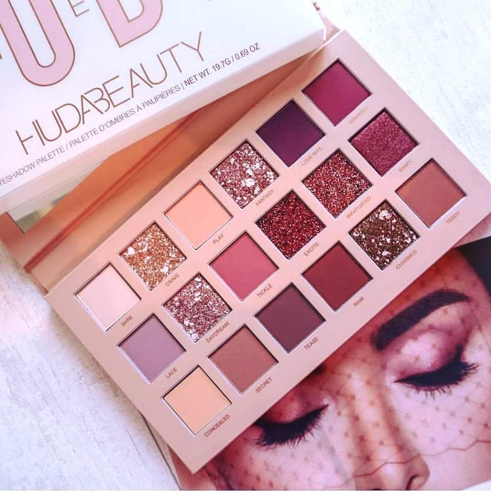 Huda Beauty The New Nude Eyeshadow Palette | Original 18-Shade Palette - Makeup Basket