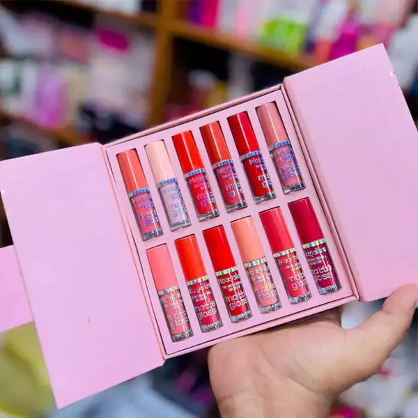 Mocallure Luxe Lipgloss Set (12 Shades) | Premium Matte Finish