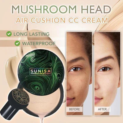 Sunisa 3-in-1 Mushroom Head Air Cushion CC Cream | Waterproof Full Coverage Foundation (20g)