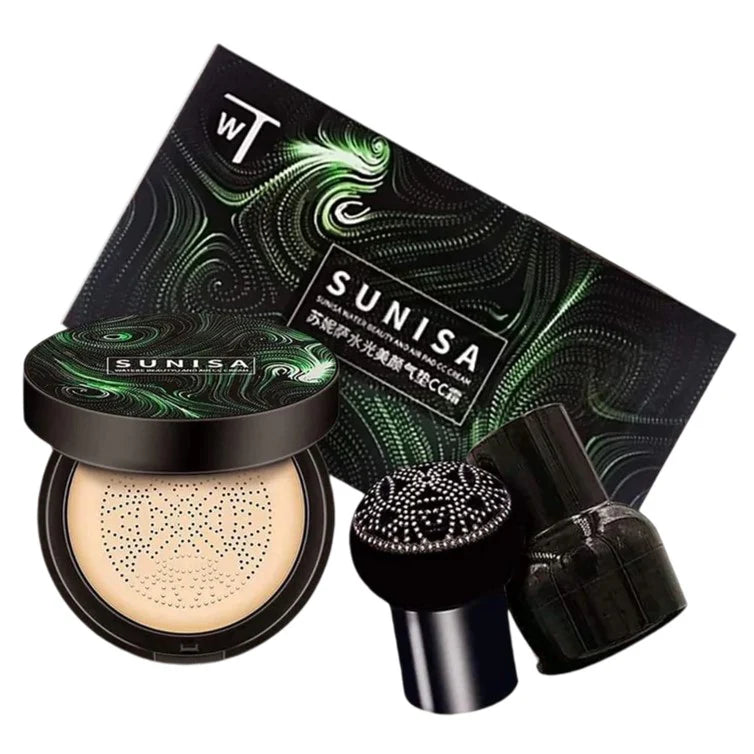 Sunisa 3-in-1 Mushroom Head Air Cushion CC Cream | Waterproof Full Coverage Foundation (20g)